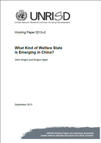 What Kind of Welfare State is Emerging in China?